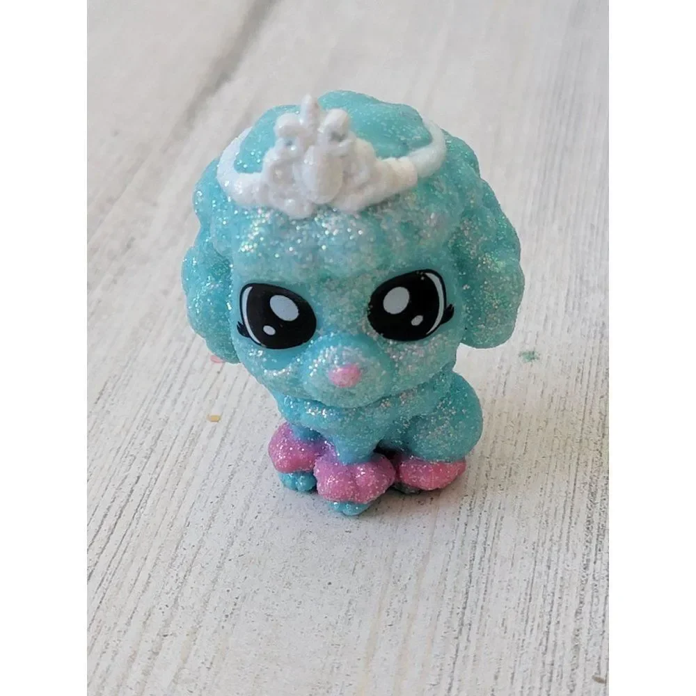 Glitter poodle dog princess doll pet accessory toy figure
